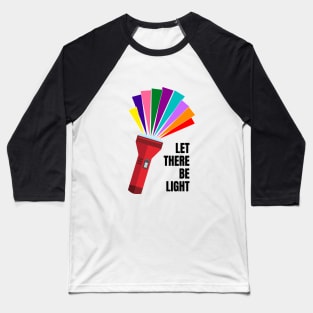 flashlight with rays in Pride colors Baseball T-Shirt